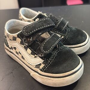 Vans Kids' Black and White Checkered Sneakers